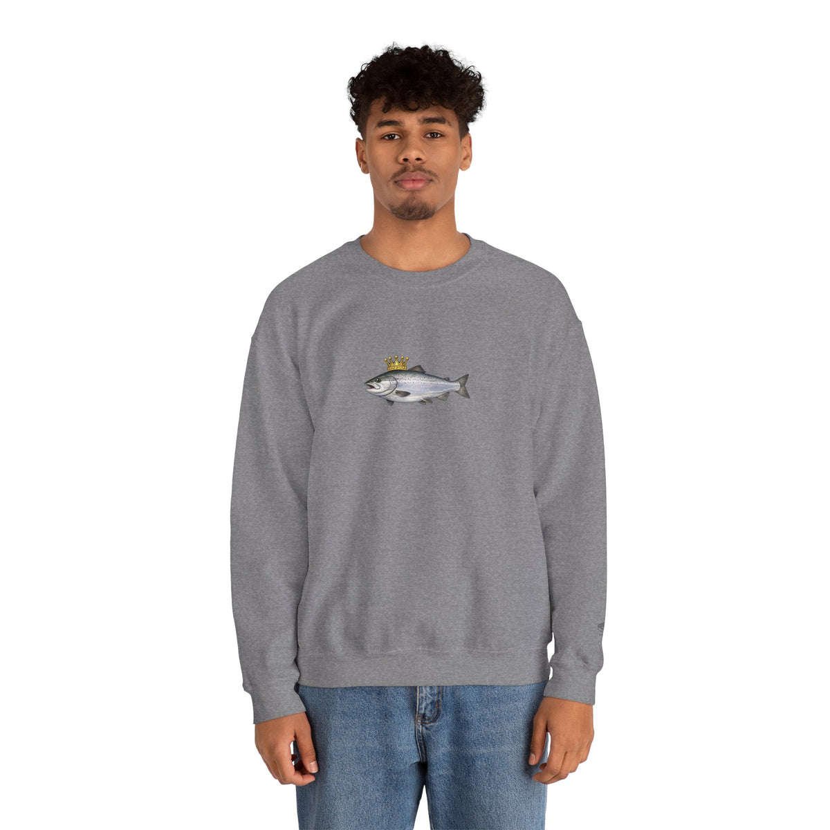 Crowned King Salmon Sweatshirt