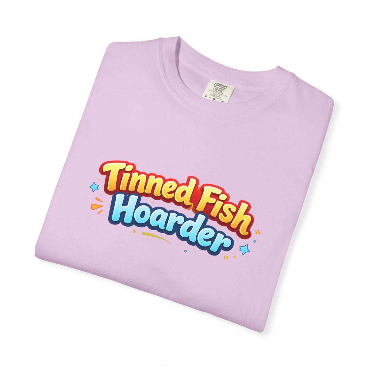 Tinned Fish Hoarder T-Shirt | Playful Retro Logo, Food Humor Tee