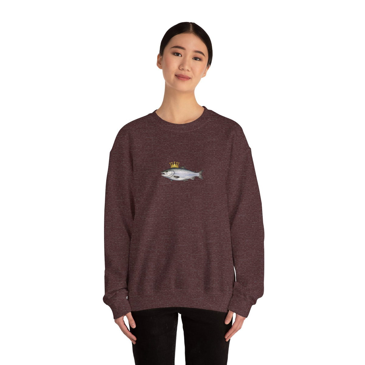Crowned King Salmon Sweatshirt