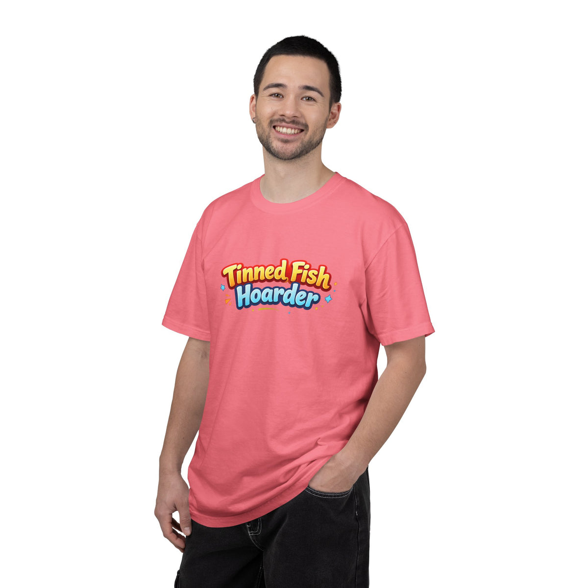 Tinned Fish Hoarder T-Shirt | Playful Retro Logo, Food Humor Tee