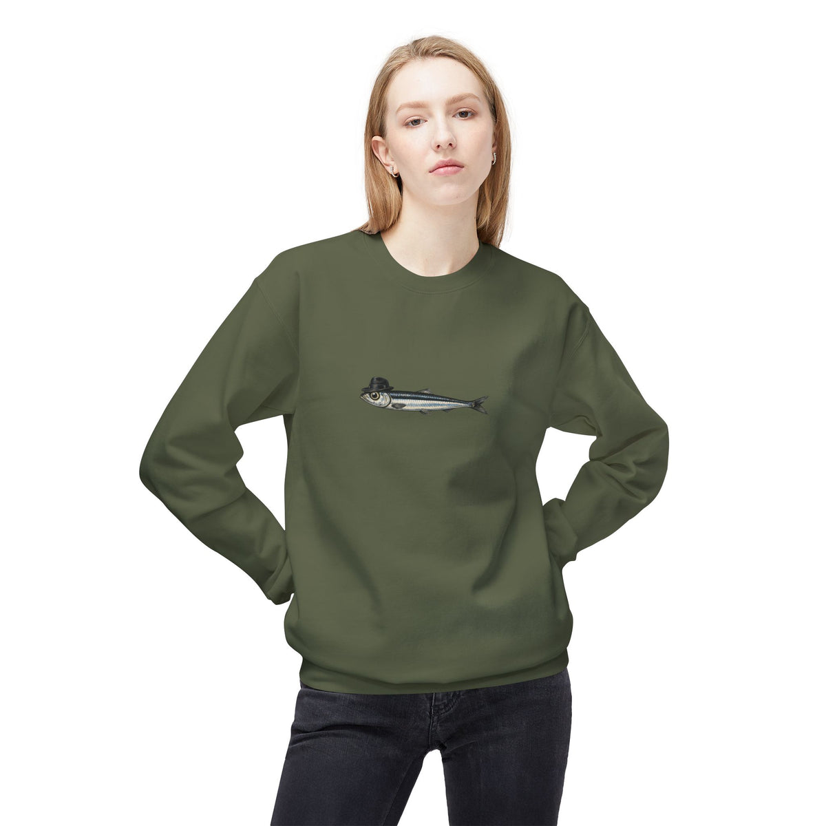 Anchovy Fedora Sweatshirt
