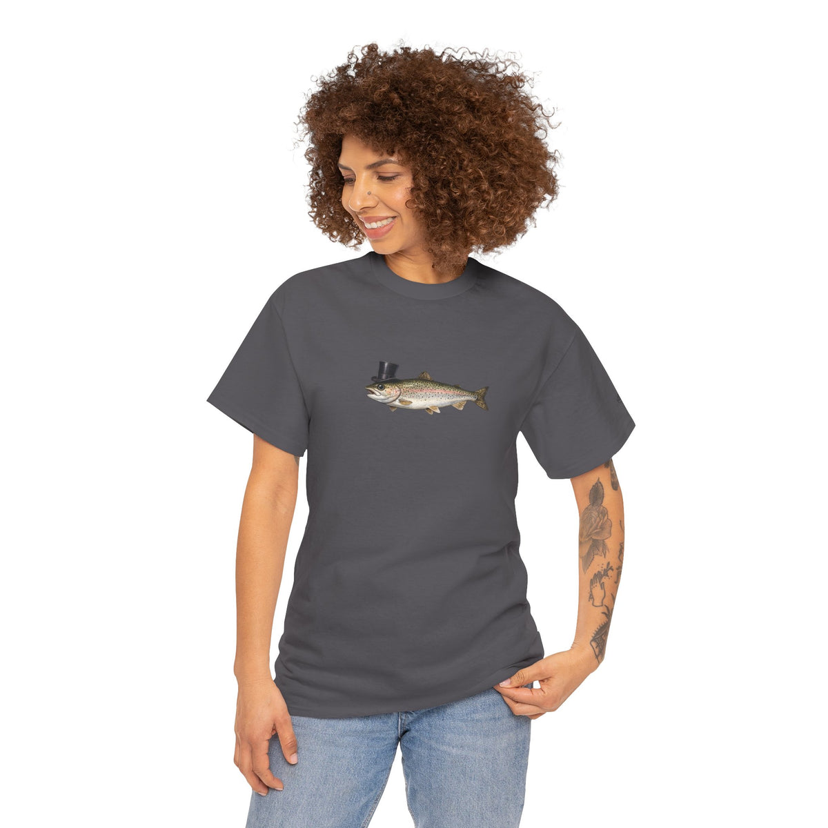 Rainbow Trout Top Hat T-Shirt