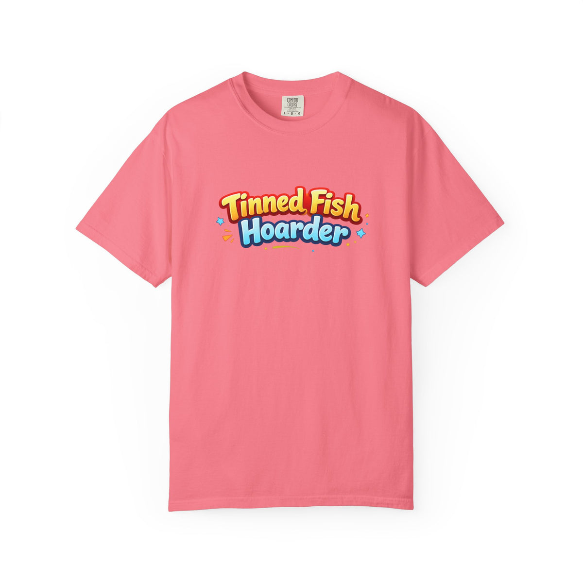 Tinned Fish Hoarder T-Shirt | Playful Retro Logo, Food Humor Tee