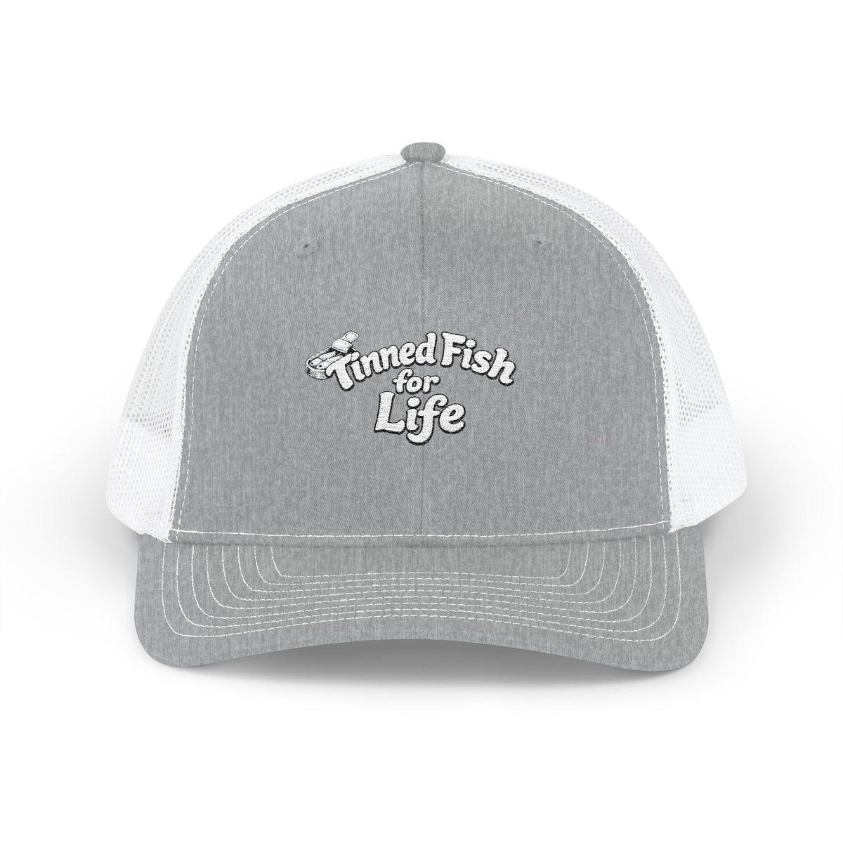 Tinned Fish for Life Trucker Cap | Embroidered Snapback Mesh Hat