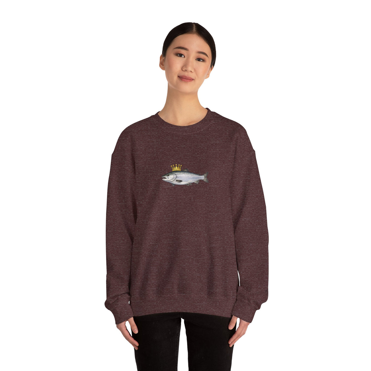 Crowned King Salmon Sweatshirt