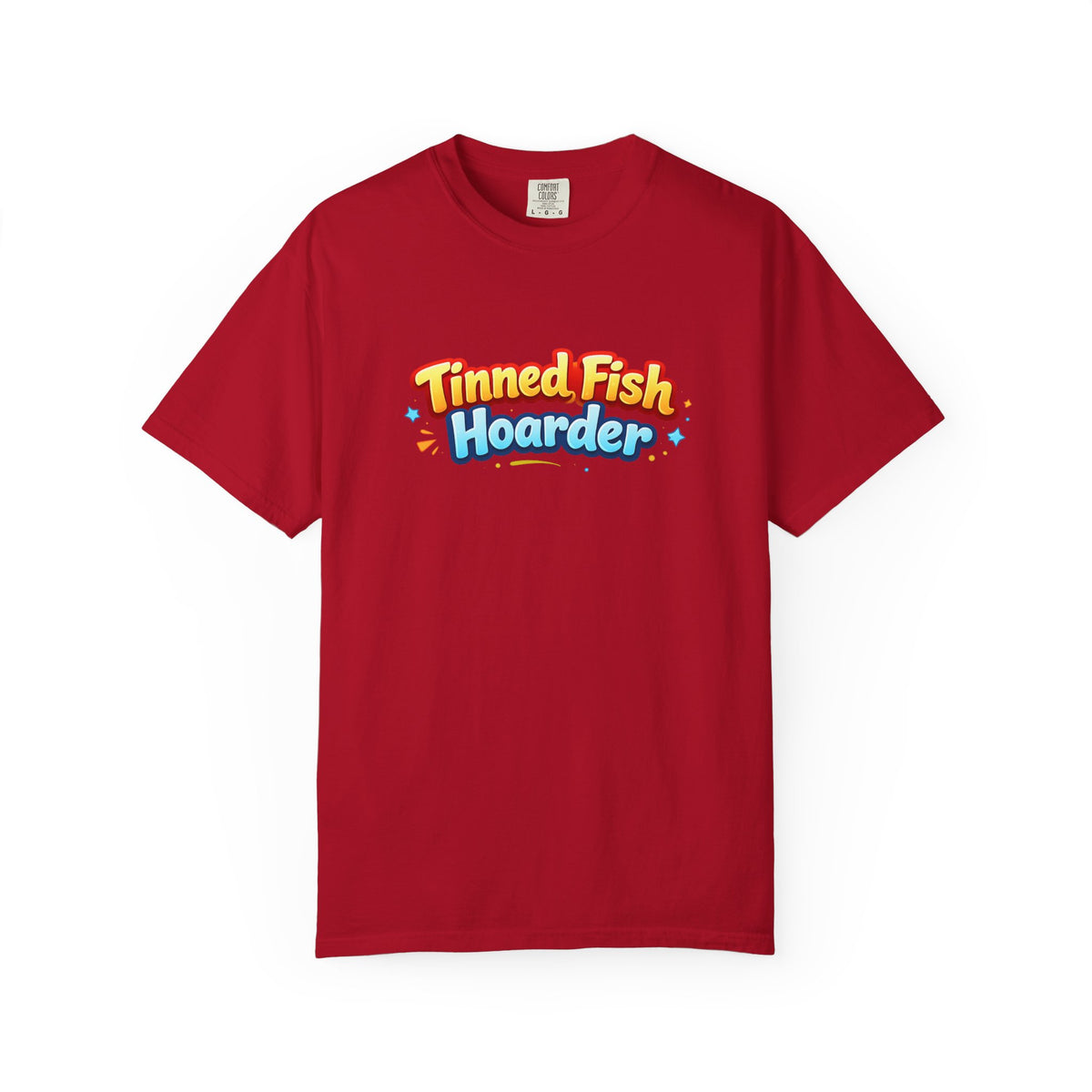 Tinned Fish Hoarder T-Shirt | Playful Retro Logo, Food Humor Tee