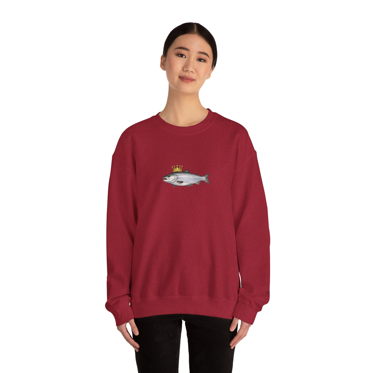 Crowned King Salmon Sweatshirt