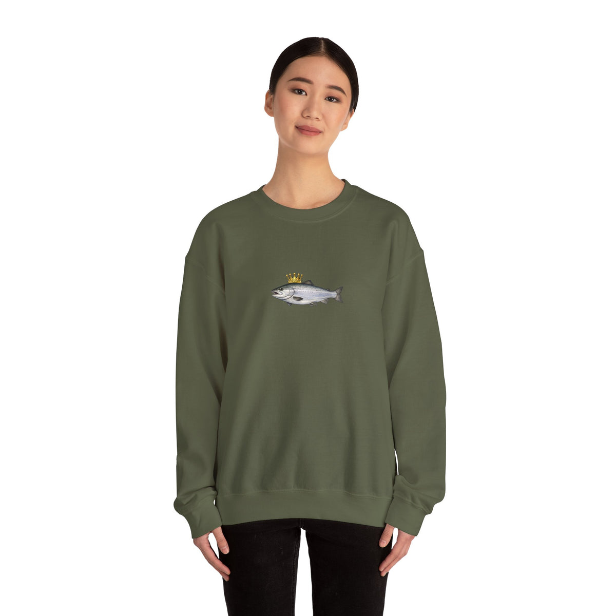 Crowned King Salmon Sweatshirt