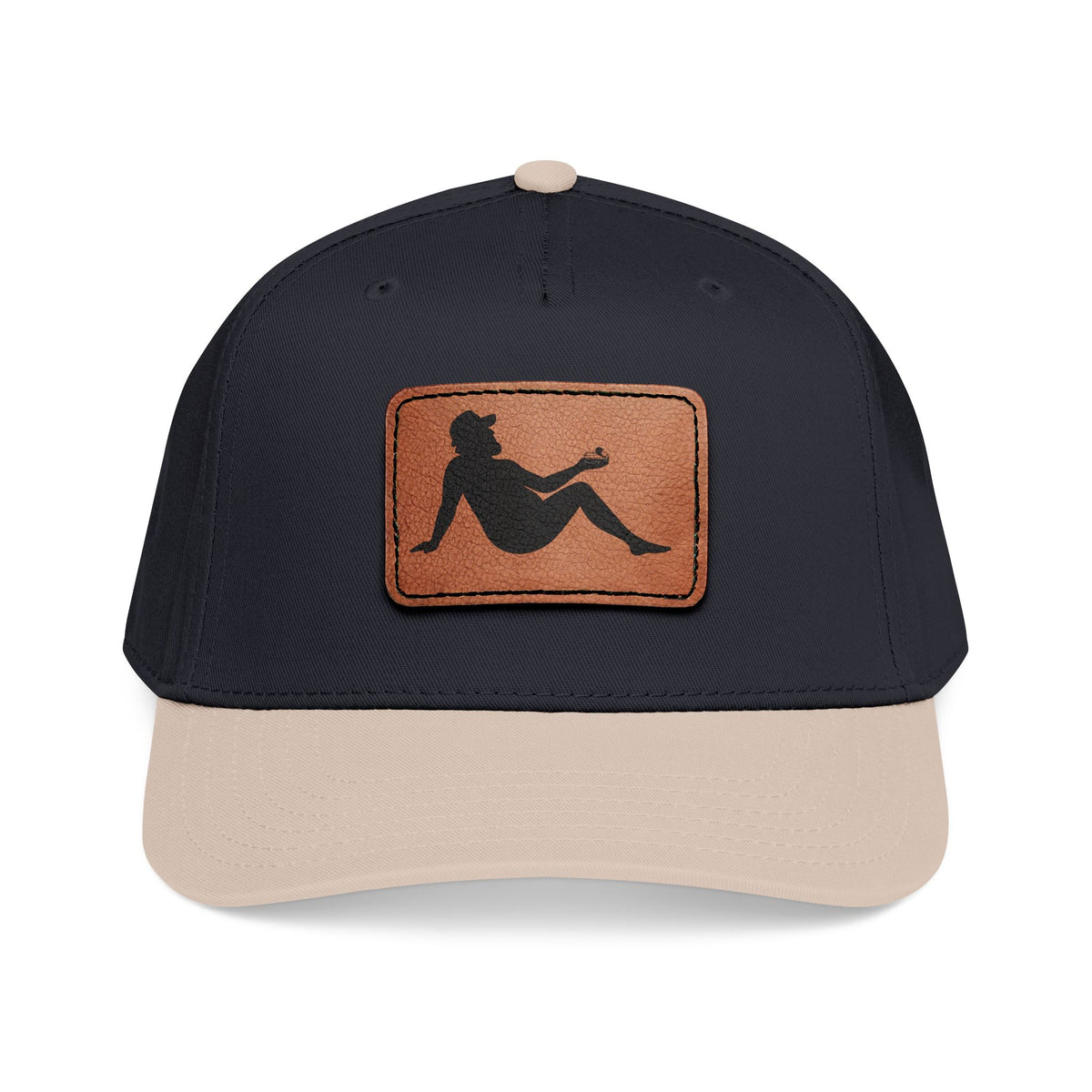 Silhouette Leather Patch Cap