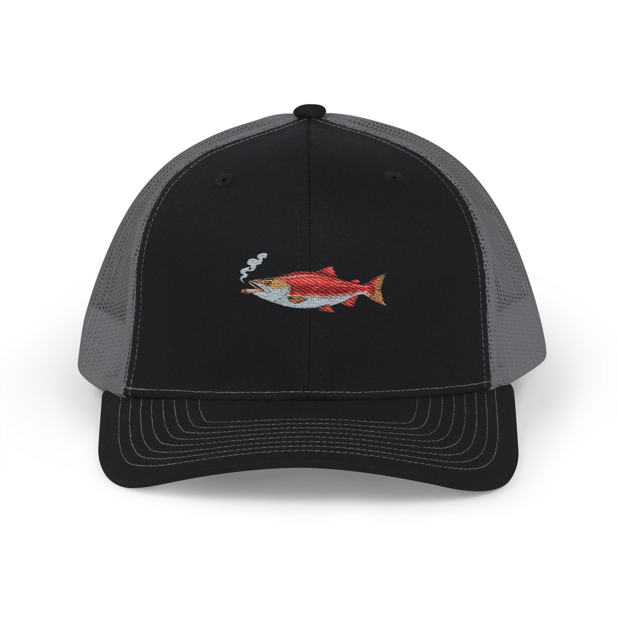 Embroidered Smoked Salmon Snapback Cap