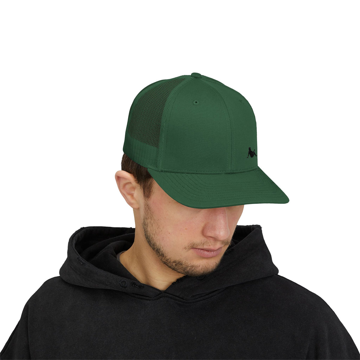 Low-key Silhouette Embroidered Mesh Snapback