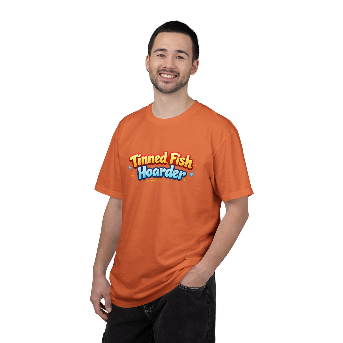 Tinned Fish Hoarder T-Shirt | Playful Retro Logo, Food Humor Tee