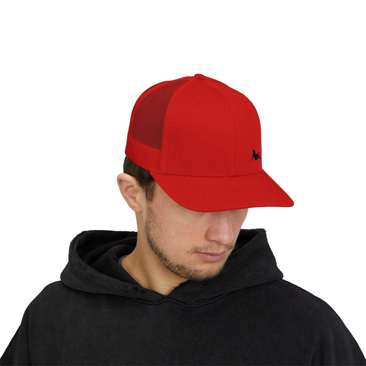 Low-key Silhouette Embroidered Mesh Snapback