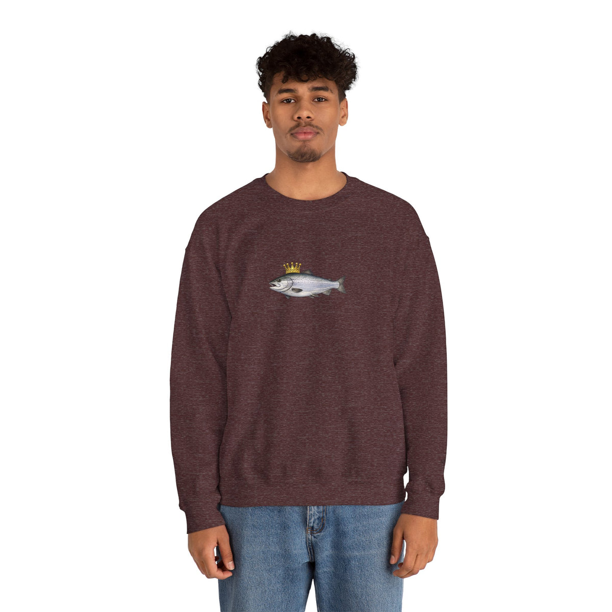 Crowned King Salmon Sweatshirt