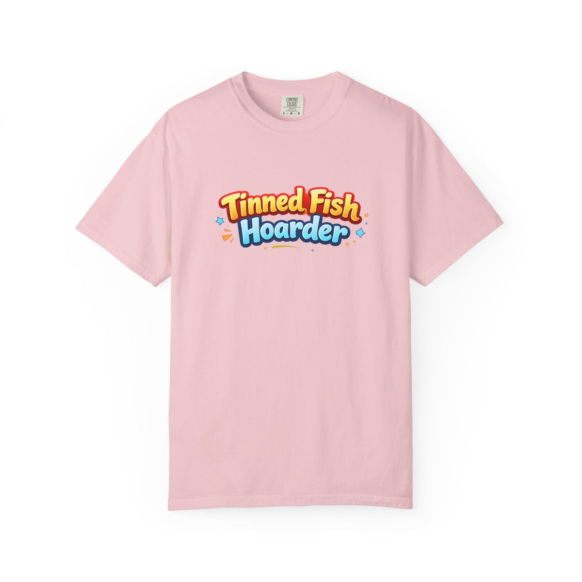 Tinned Fish Hoarder T-Shirt | Playful Retro Logo, Food Humor Tee
