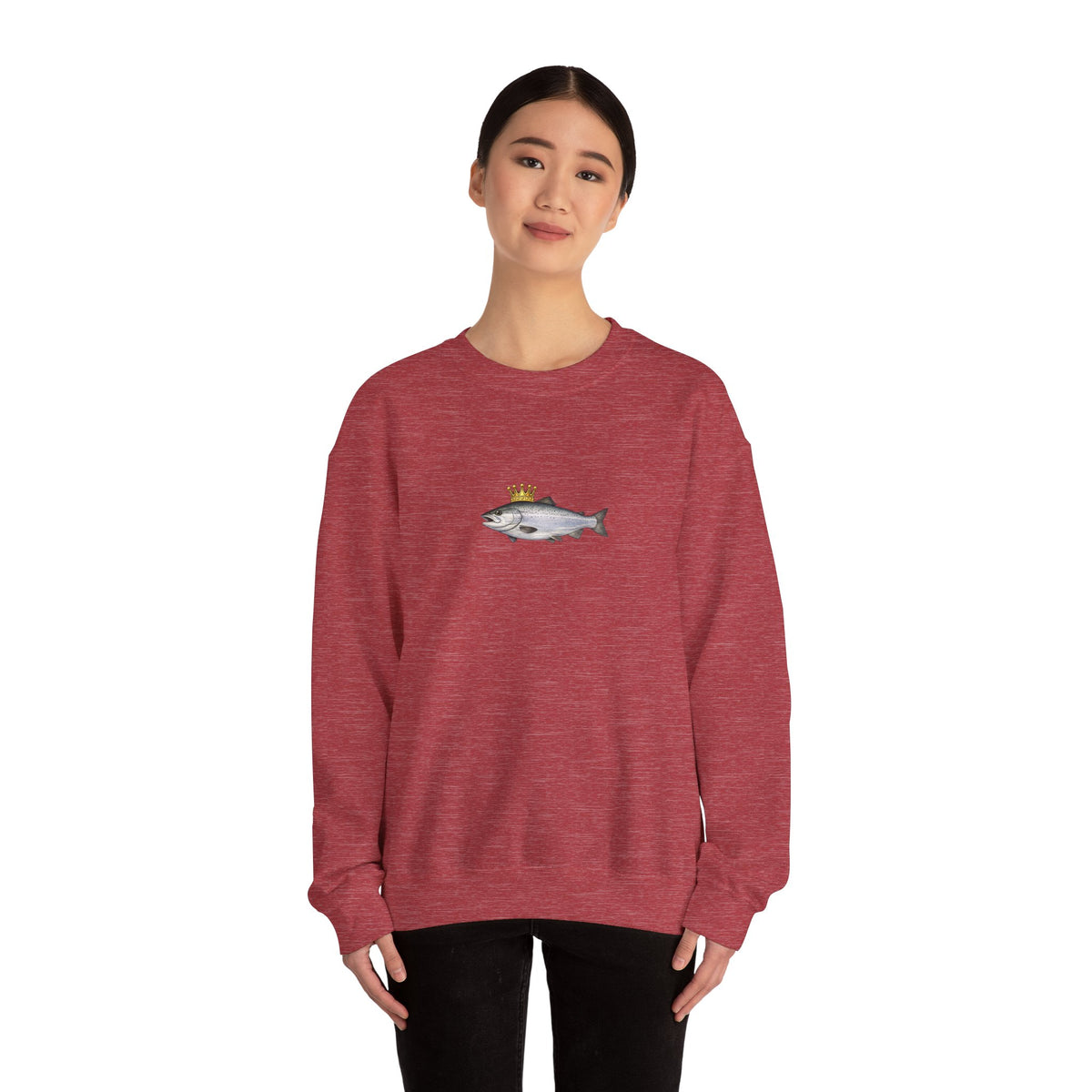 Crowned King Salmon Sweatshirt