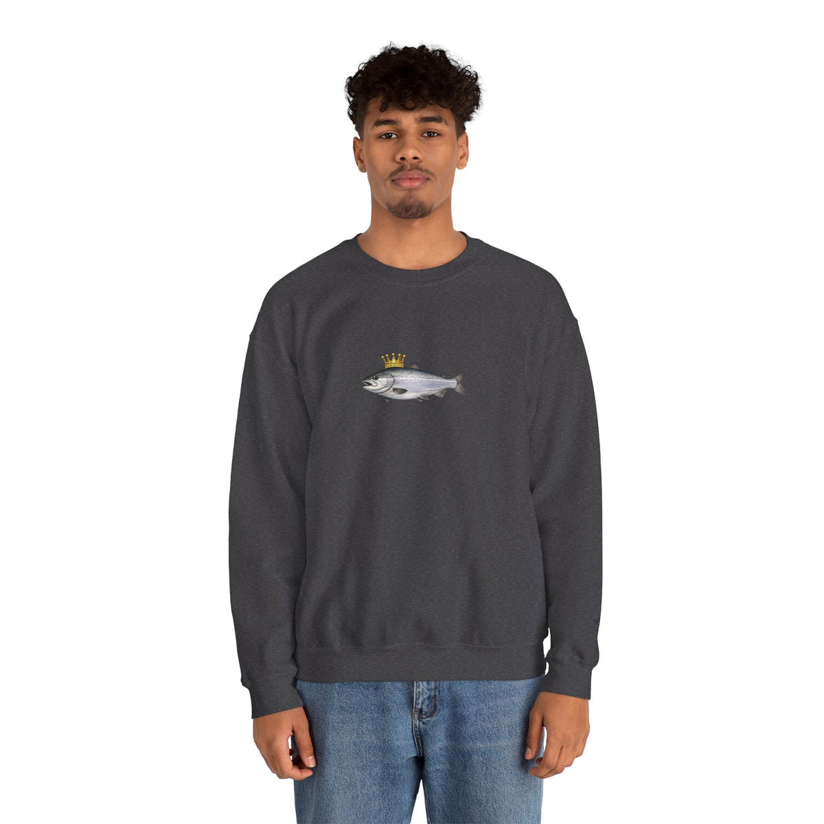 Crowned King Salmon Sweatshirt