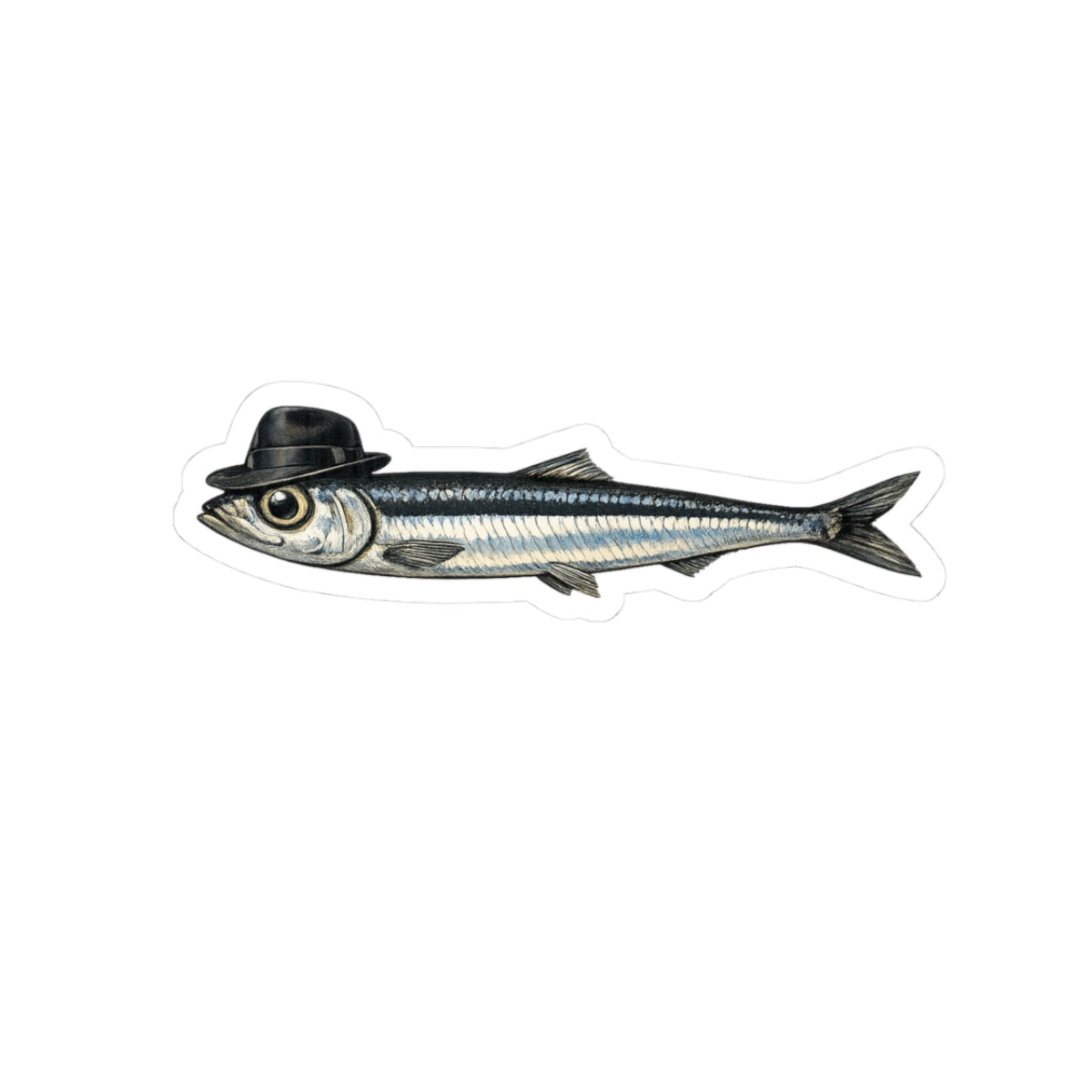 Anchovy Fedora Sticker