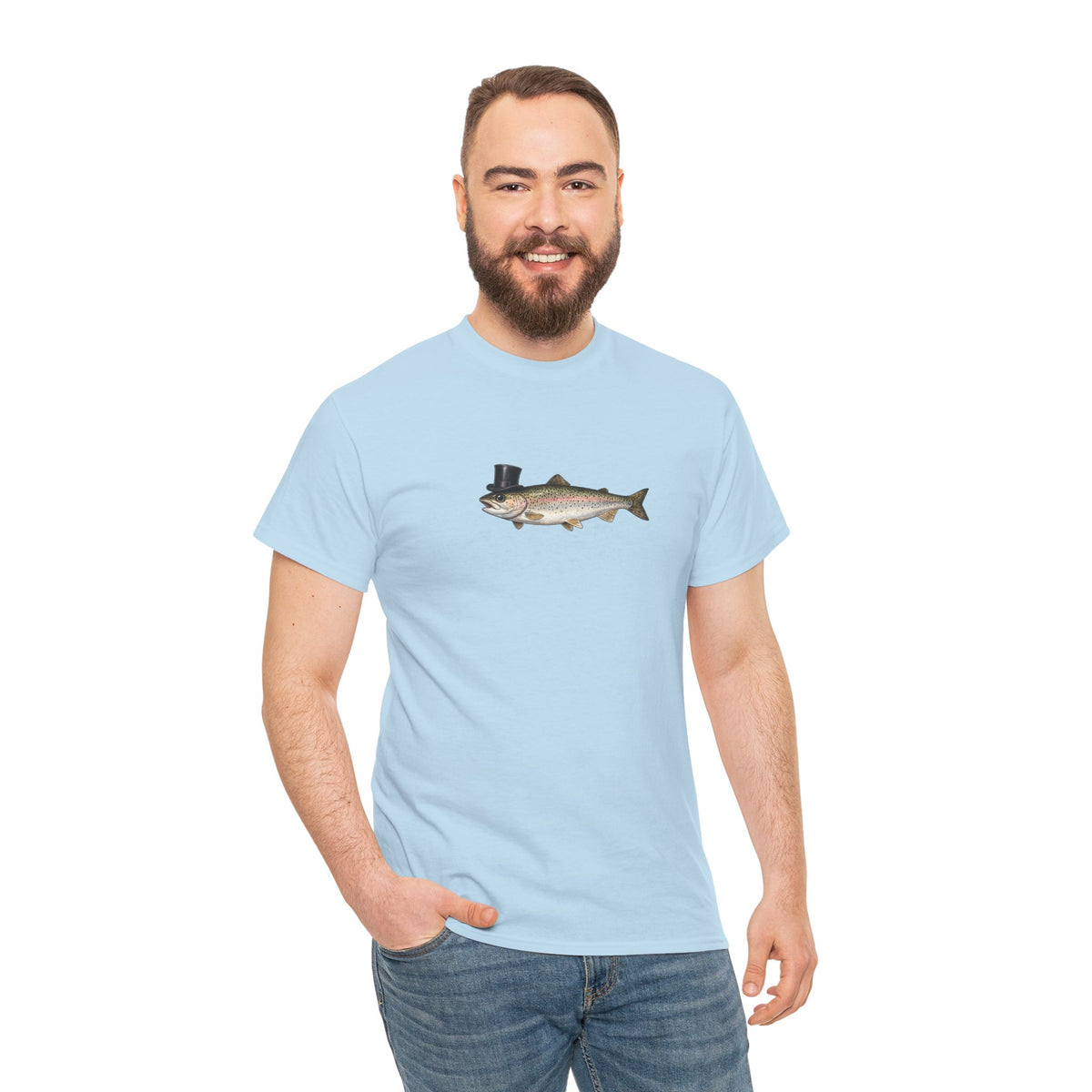 Rainbow Trout Top Hat T-Shirt