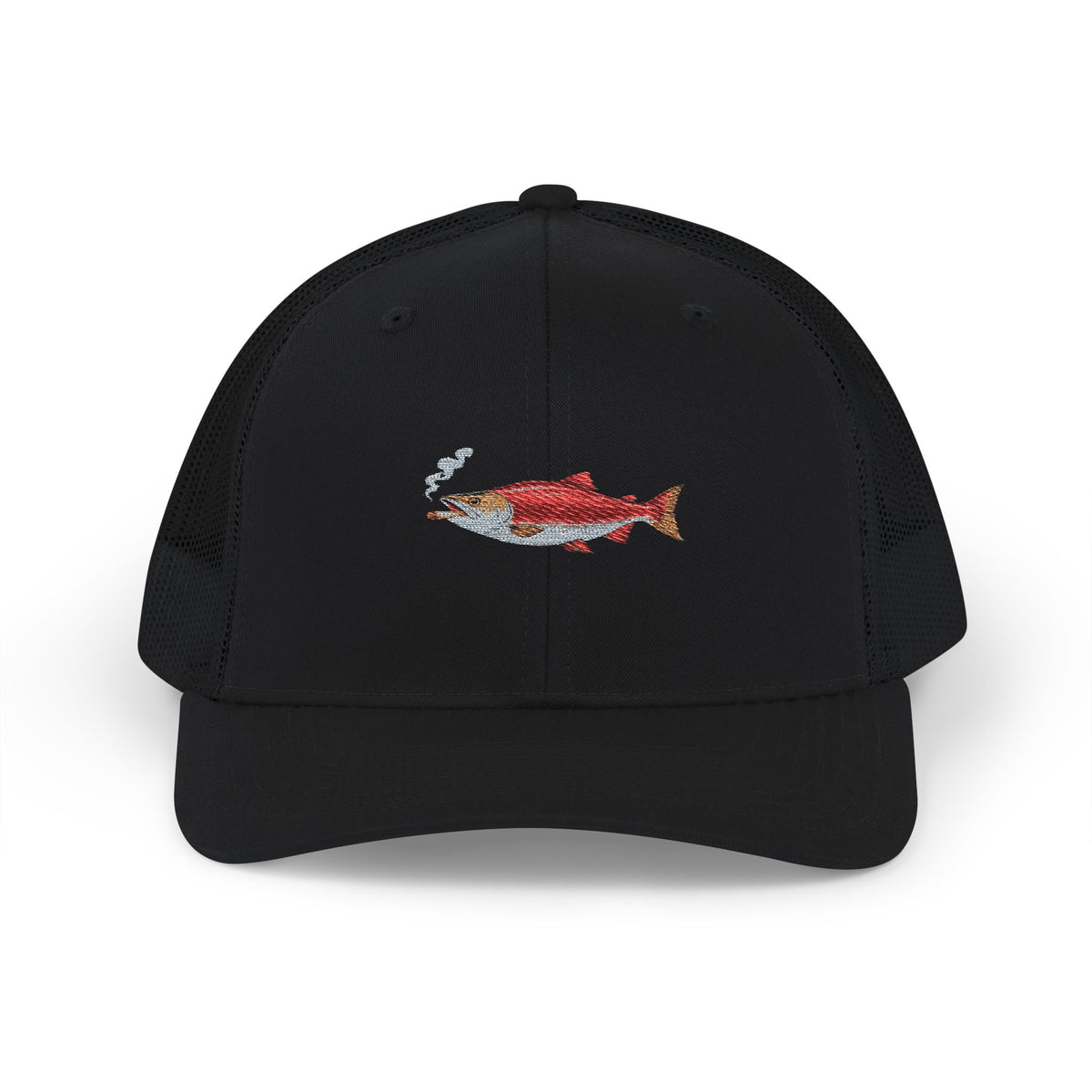 Embroidered Smoked Salmon Snapback Cap