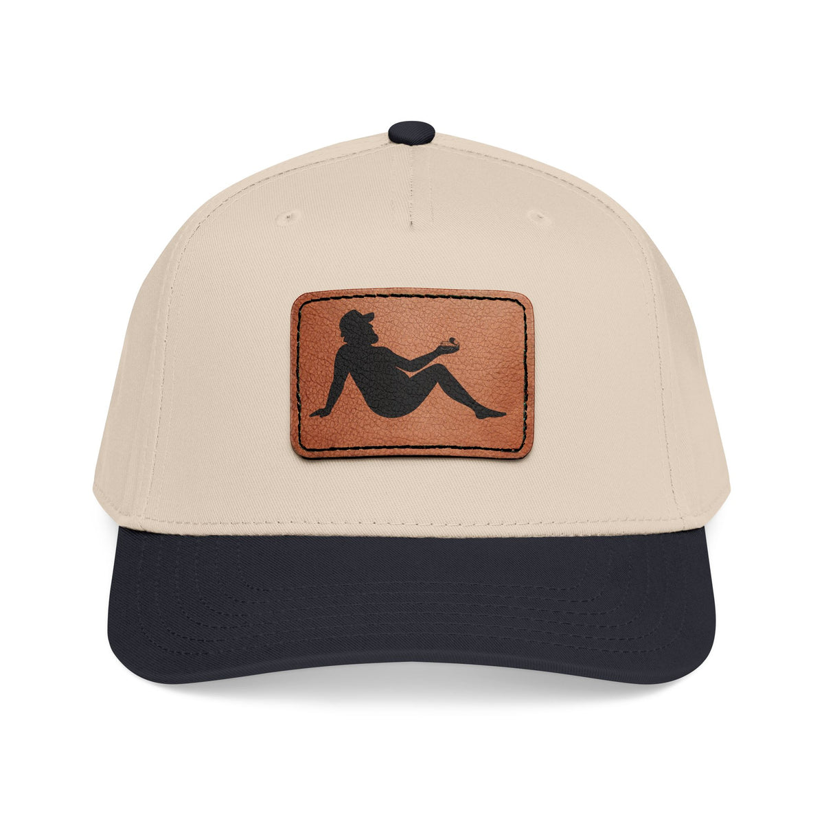Silhouette Leather Patch Cap