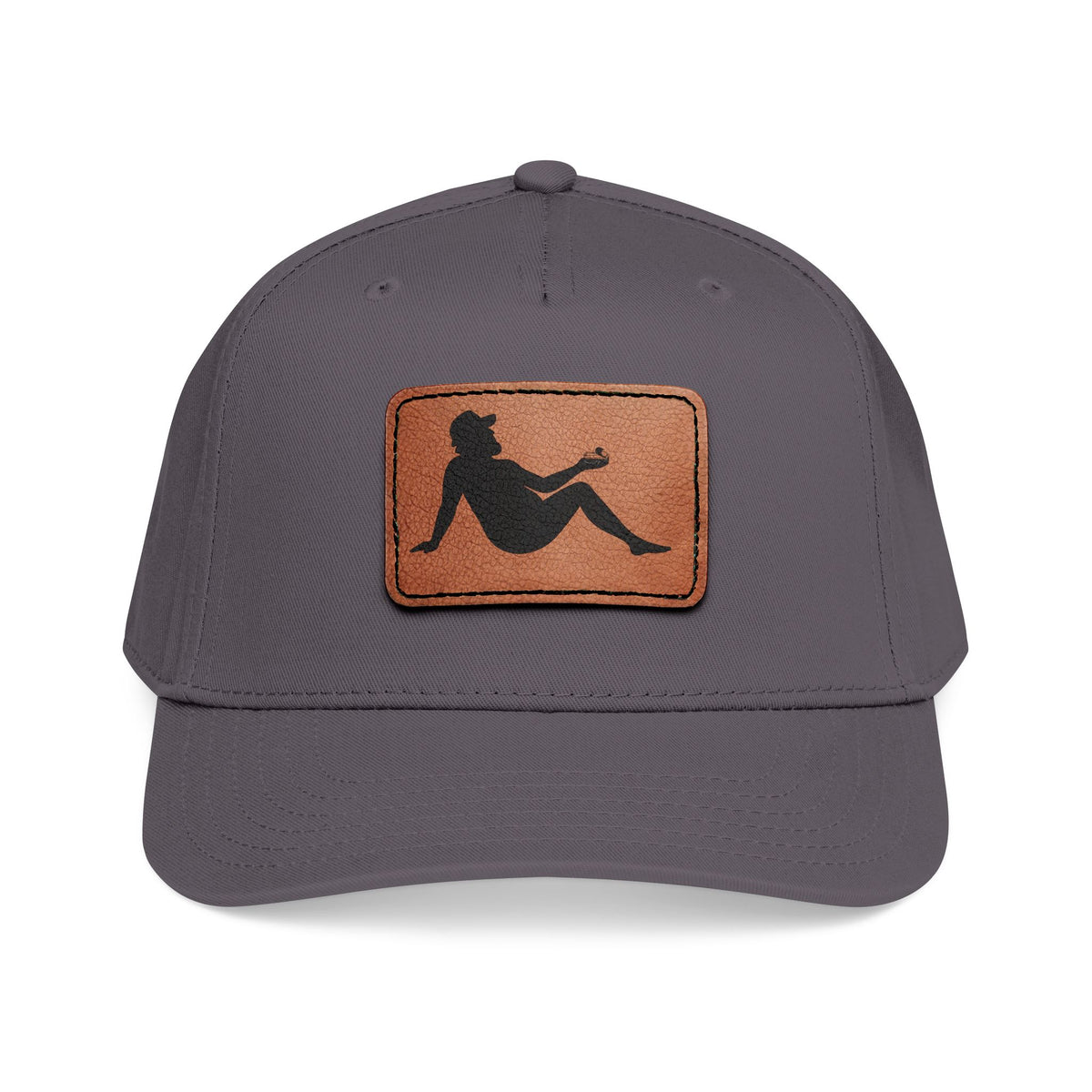 Silhouette Leather Patch Cap