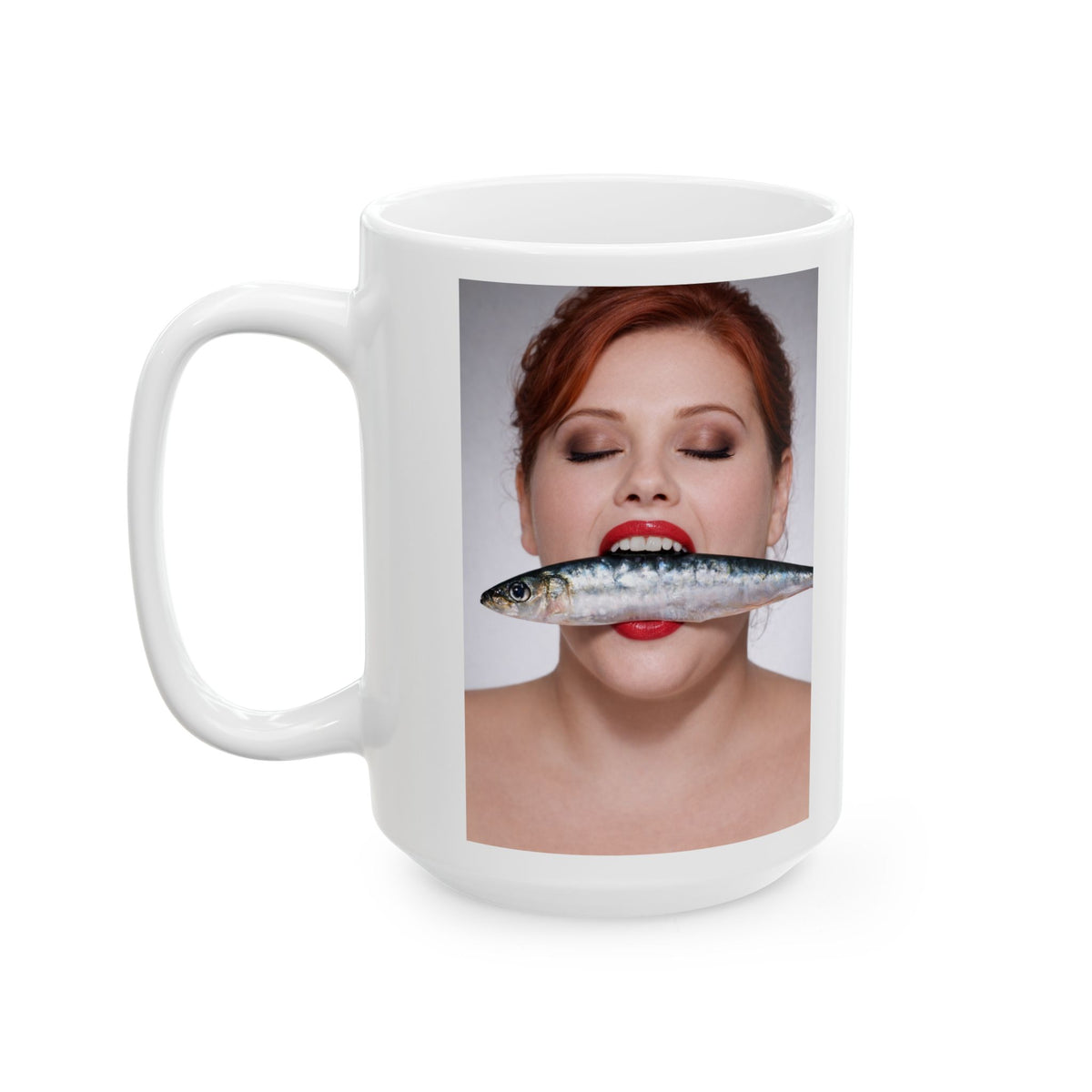 Woman with Fish Mug
