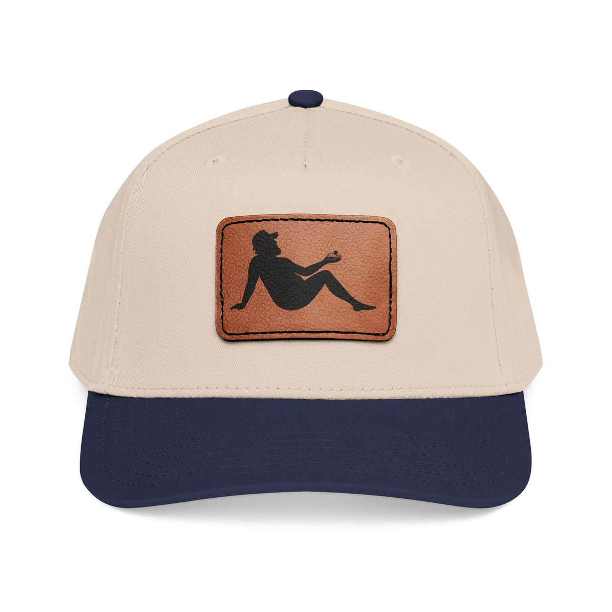 Silhouette Leather Patch Cap