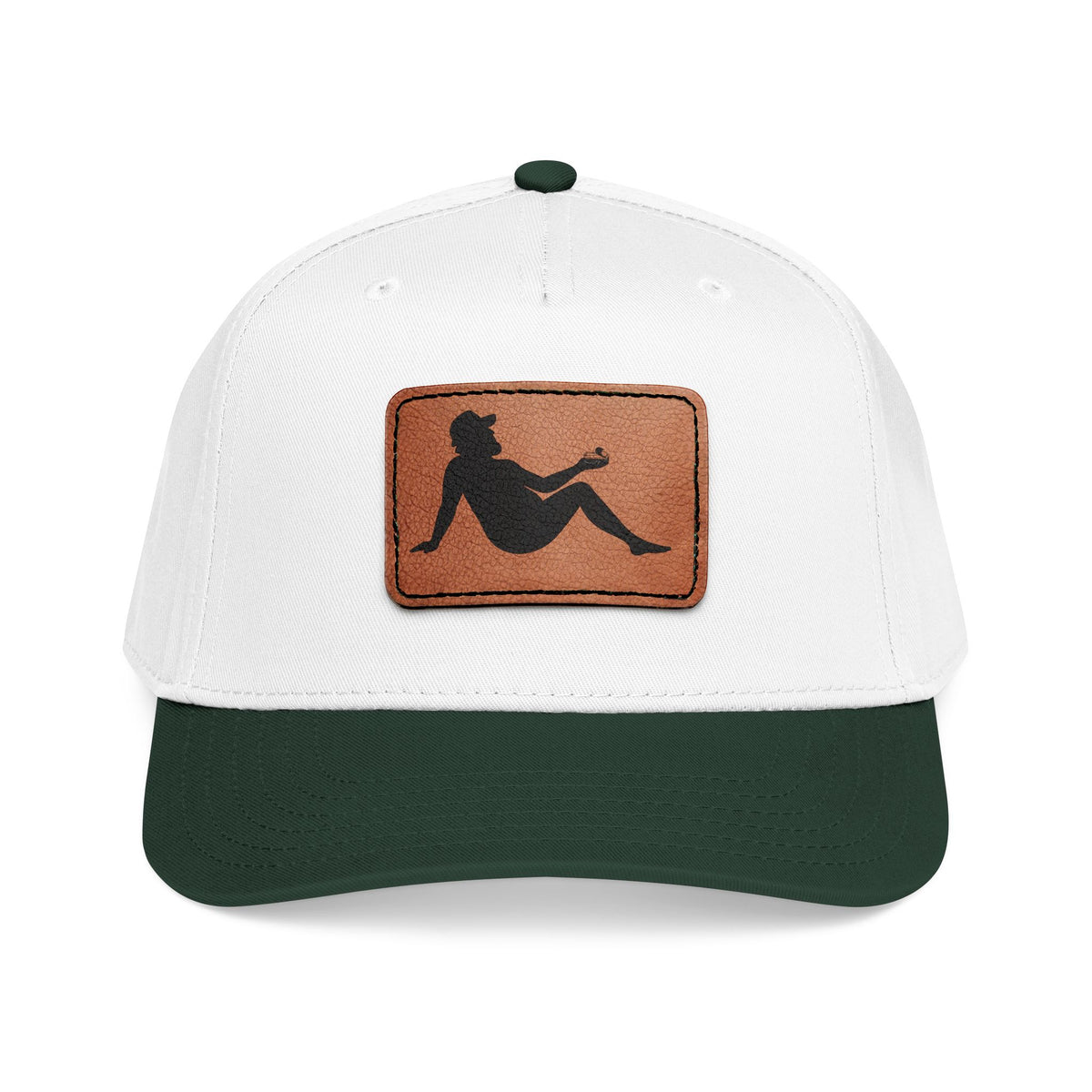 Silhouette Leather Patch Cap