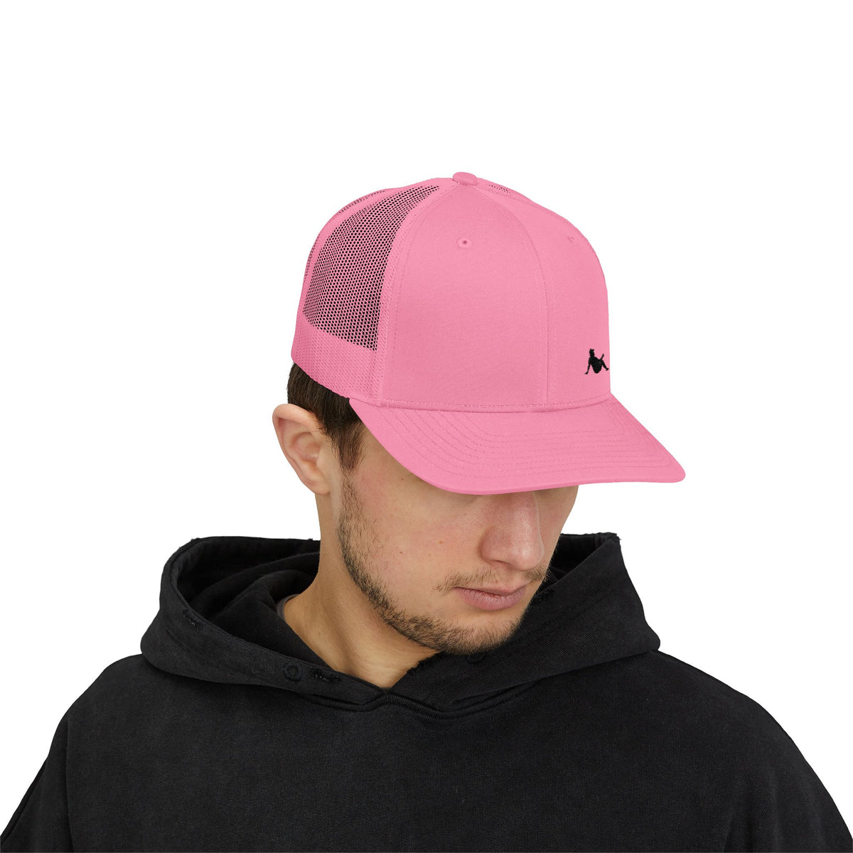 Low-key Silhouette Embroidered Mesh Snapback