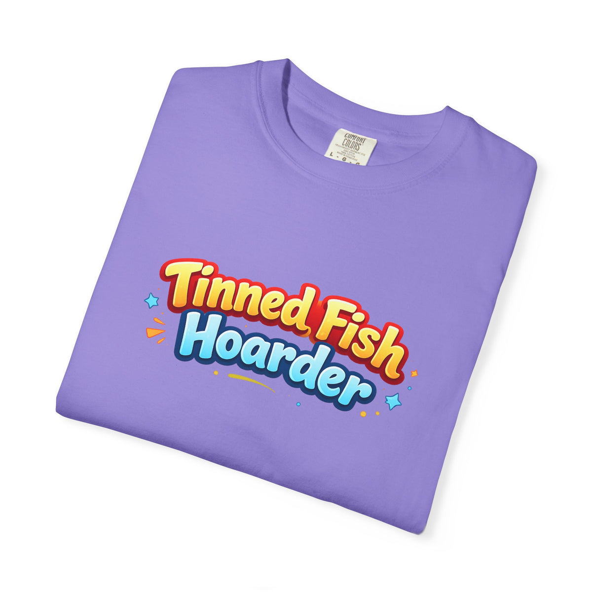 Tinned Fish Hoarder T-Shirt | Playful Retro Logo, Food Humor Tee