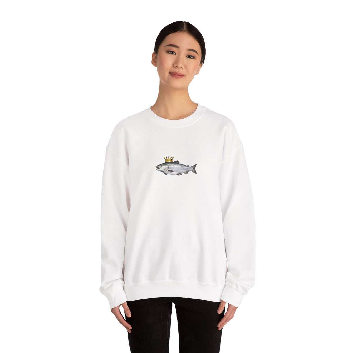 Crowned King Salmon Sweatshirt