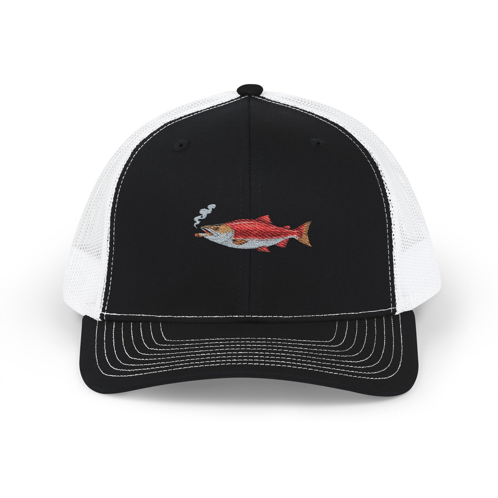 Embroidered Smoked Salmon Snapback Cap
