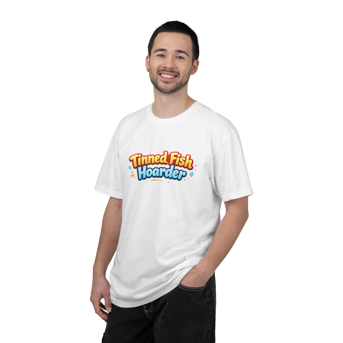 Tinned Fish Hoarder T-Shirt | Playful Retro Logo, Food Humor Tee