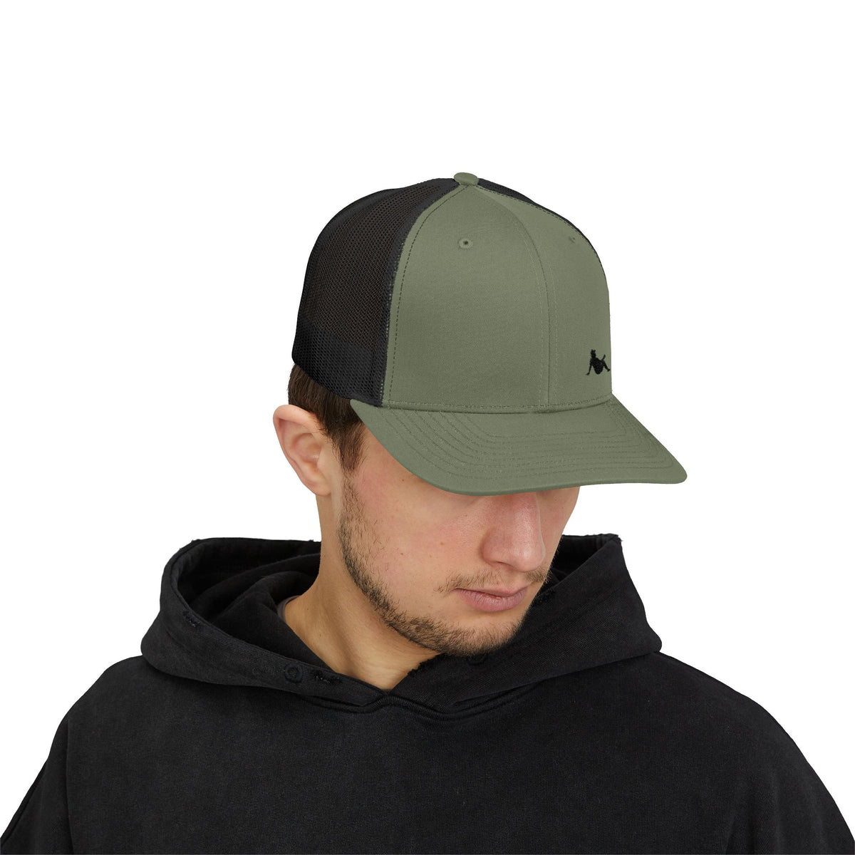 Low-key Silhouette Embroidered Mesh Snapback