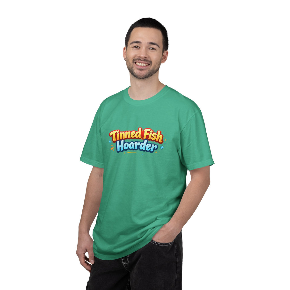Tinned Fish Hoarder T-Shirt | Playful Retro Logo, Food Humor Tee