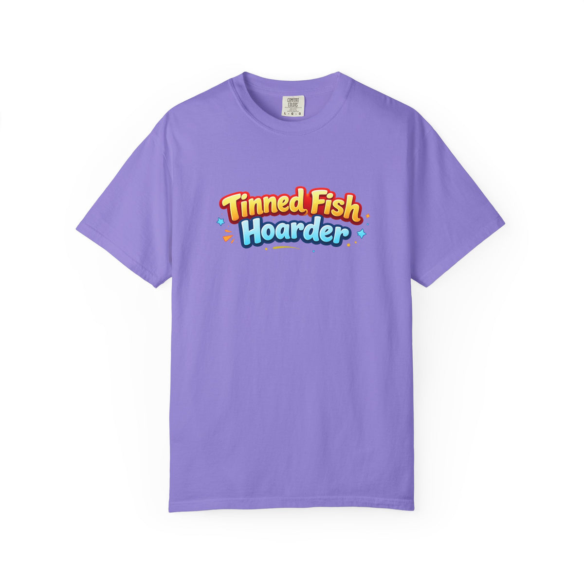 Tinned Fish Hoarder T-Shirt | Playful Retro Logo, Food Humor Tee