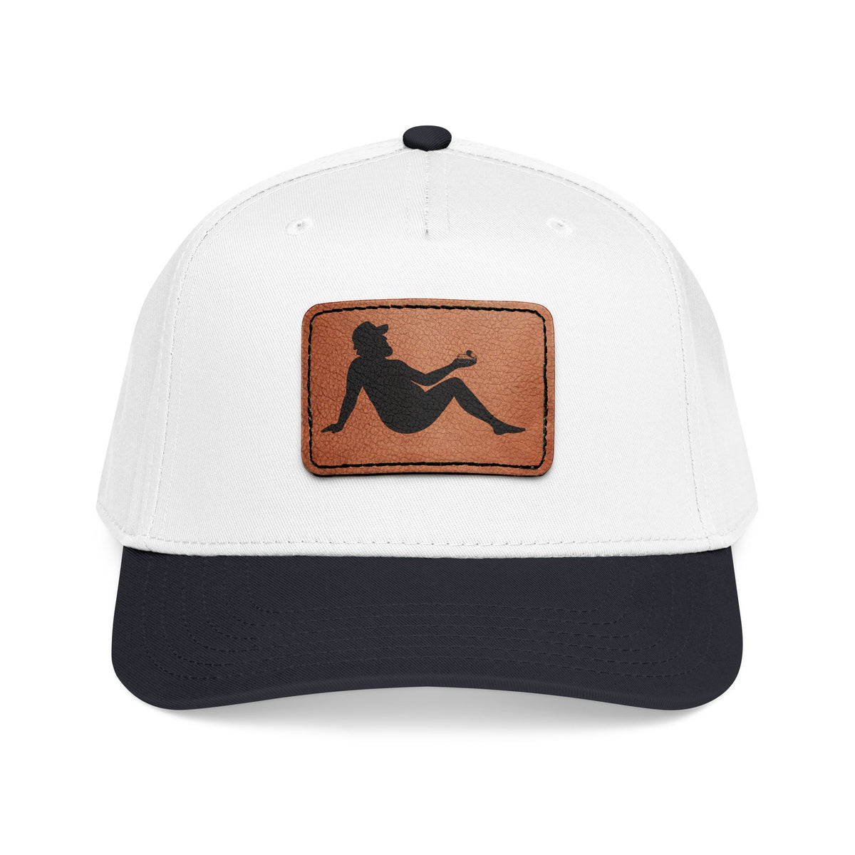 Silhouette Leather Patch Cap