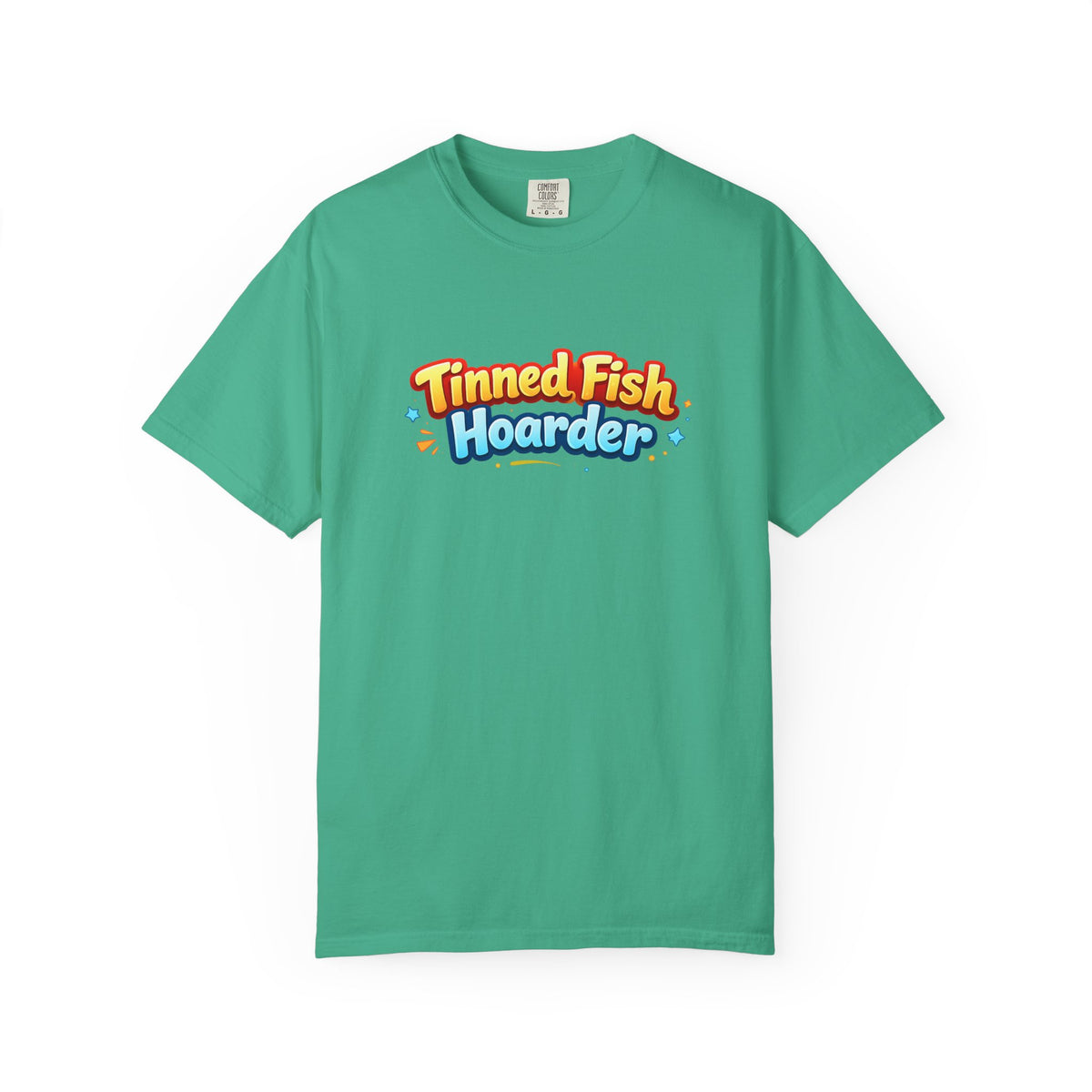 Tinned Fish Hoarder T-Shirt | Playful Retro Logo, Food Humor Tee