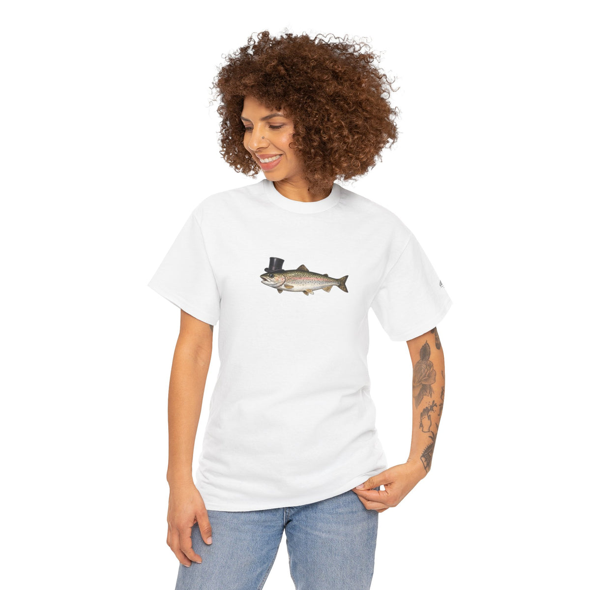 Rainbow Trout Top Hat T-Shirt