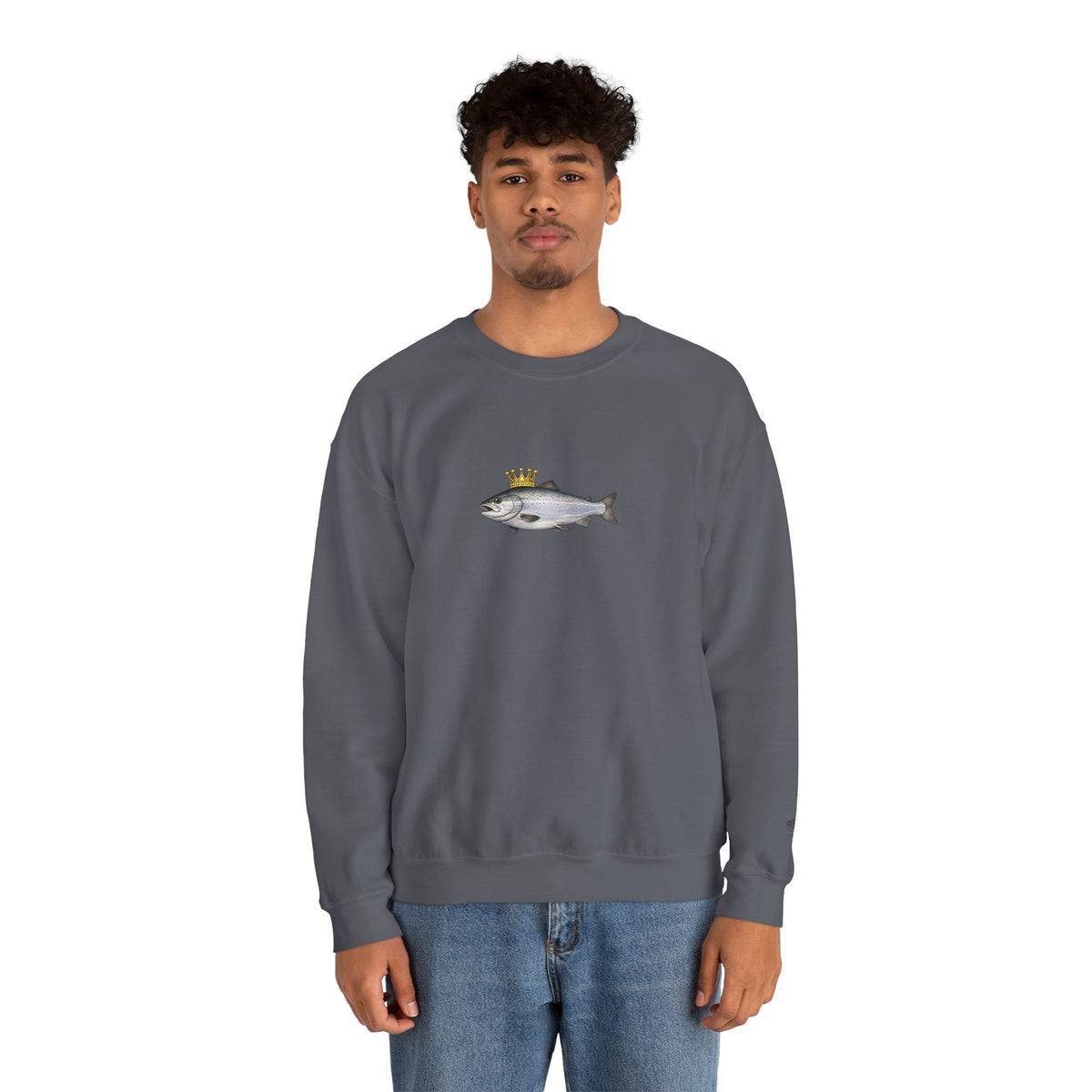 Crowned King Salmon Sweatshirt