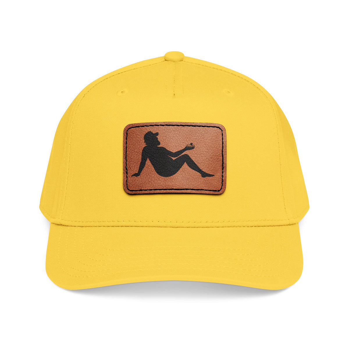 Silhouette Leather Patch Cap