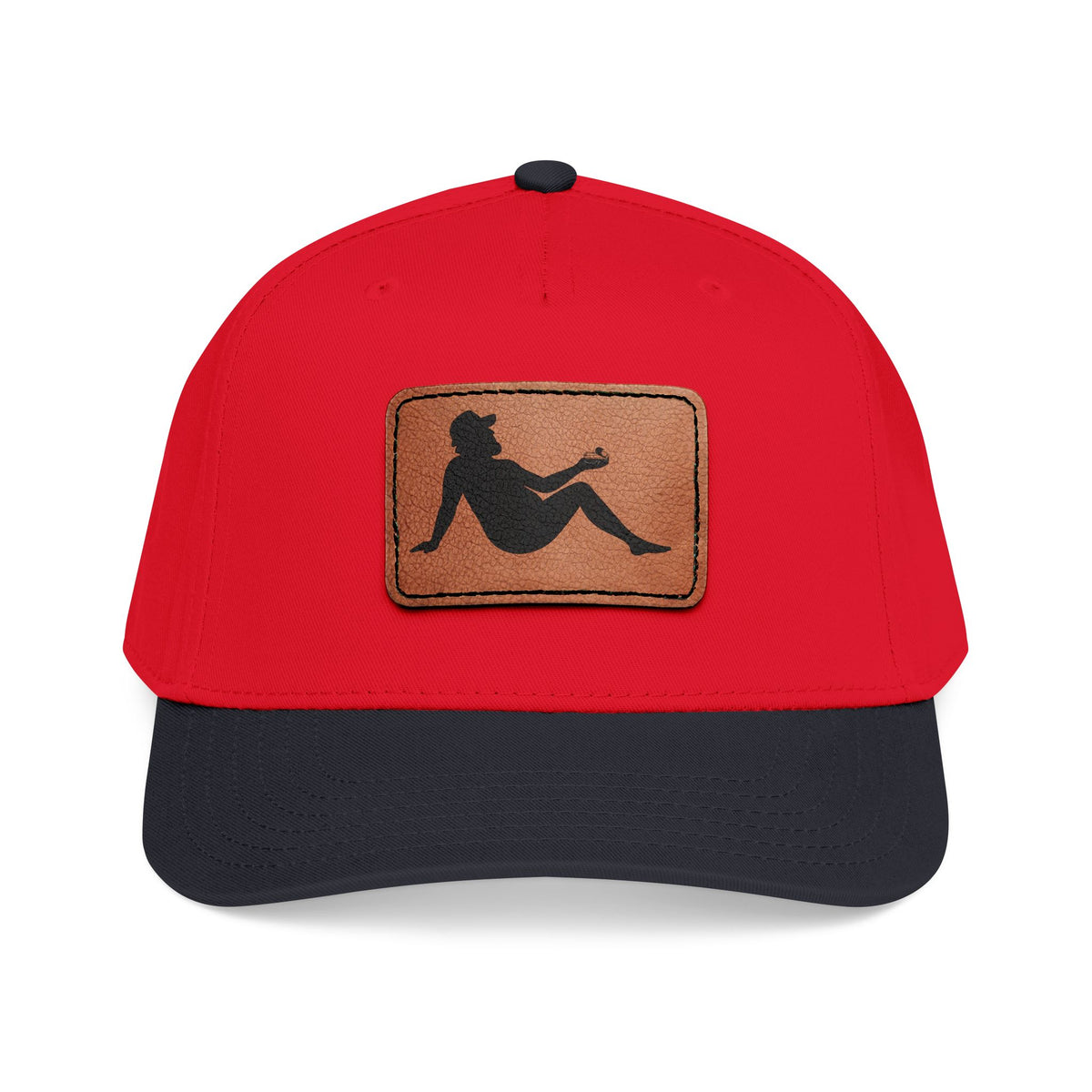 Silhouette Leather Patch Cap
