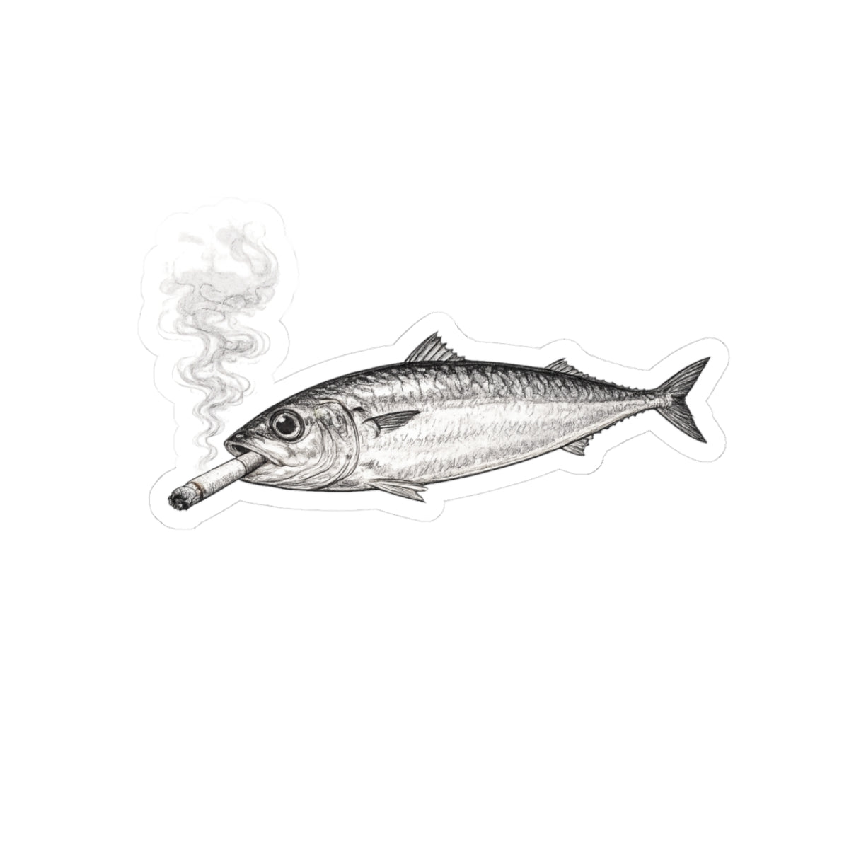 Smoking Fish Sticker